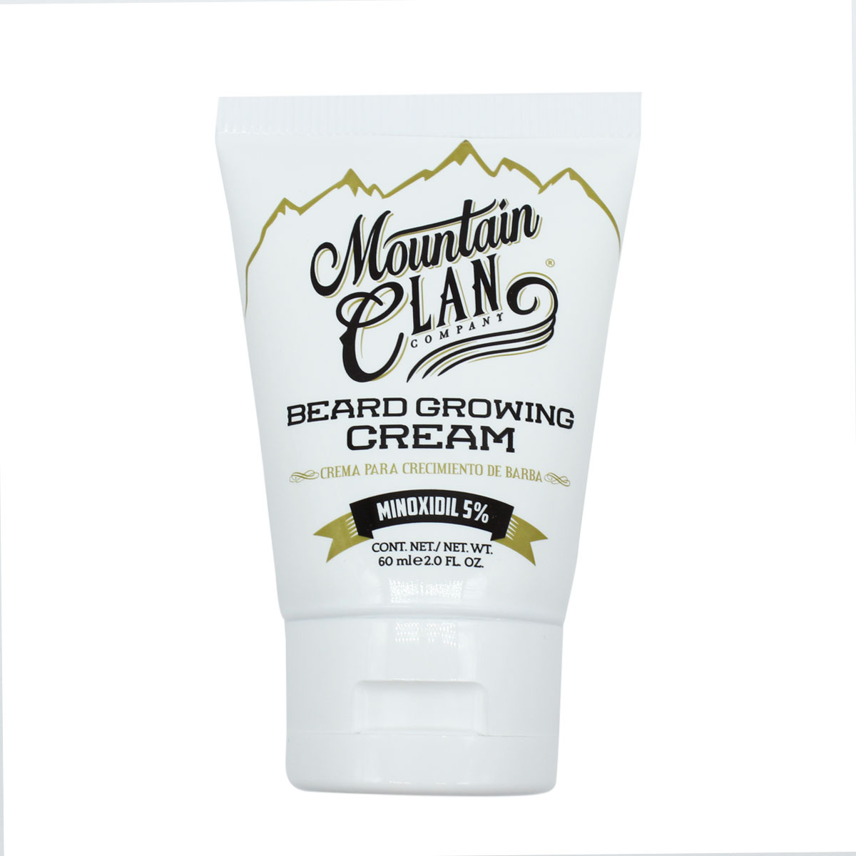 MOUNTAIN CLAN CO - Crema para Crecimiento de Barba y Bigote al 5% +Biotina (2 oz/ 60ml) Estimula el crecimiento, Barba más densa, saludable y atractiva.