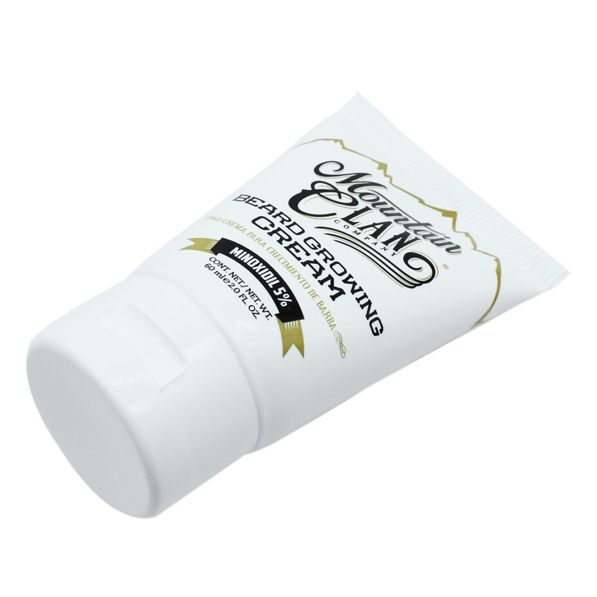 MOUNTAIN CLAN CO - Crema para Crecimiento de Barba y Bigote al 5% +Biotina (2 oz/ 60ml) Estimula el crecimiento, Barba más densa, saludable y atractiva.