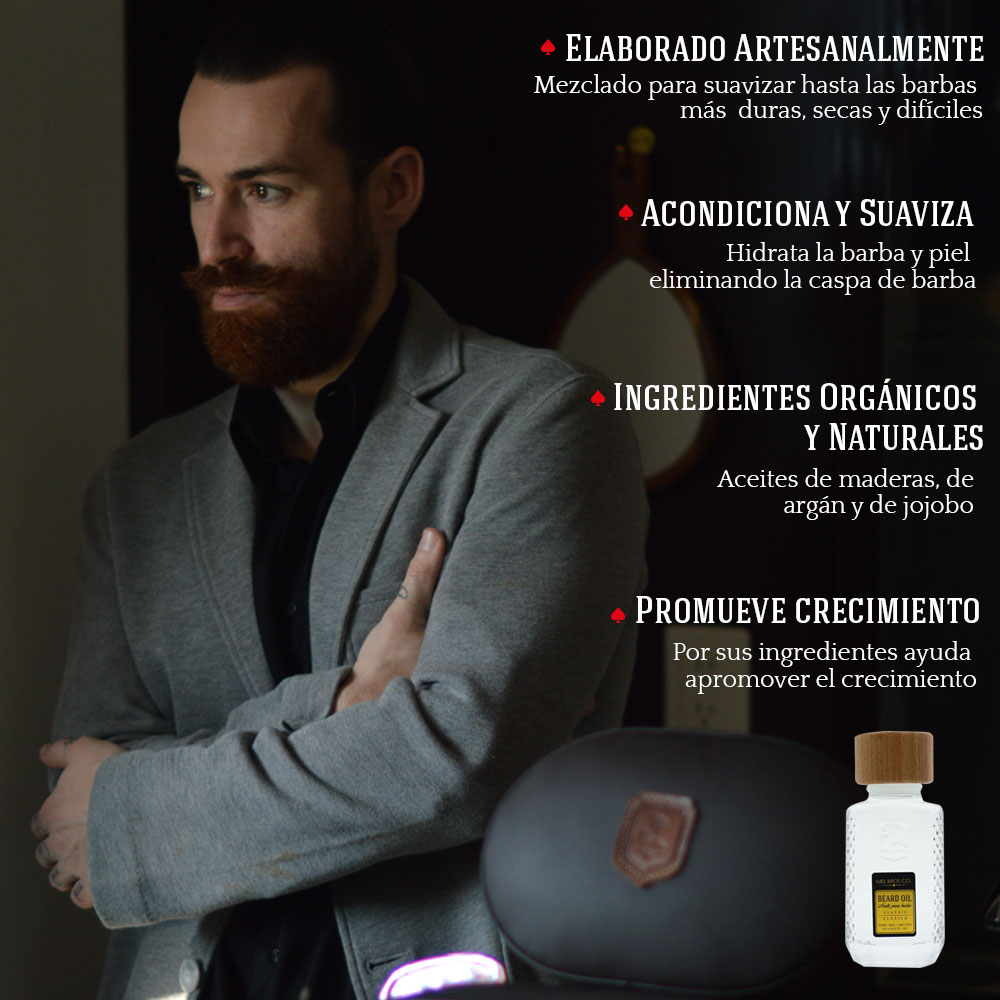 MEL BROS CO. - ROYAL BARBER, Beard Oil - Aceite para Barba, Maderas 2 oz / 60 ml - Hidrata la piel para evitar resequedad.