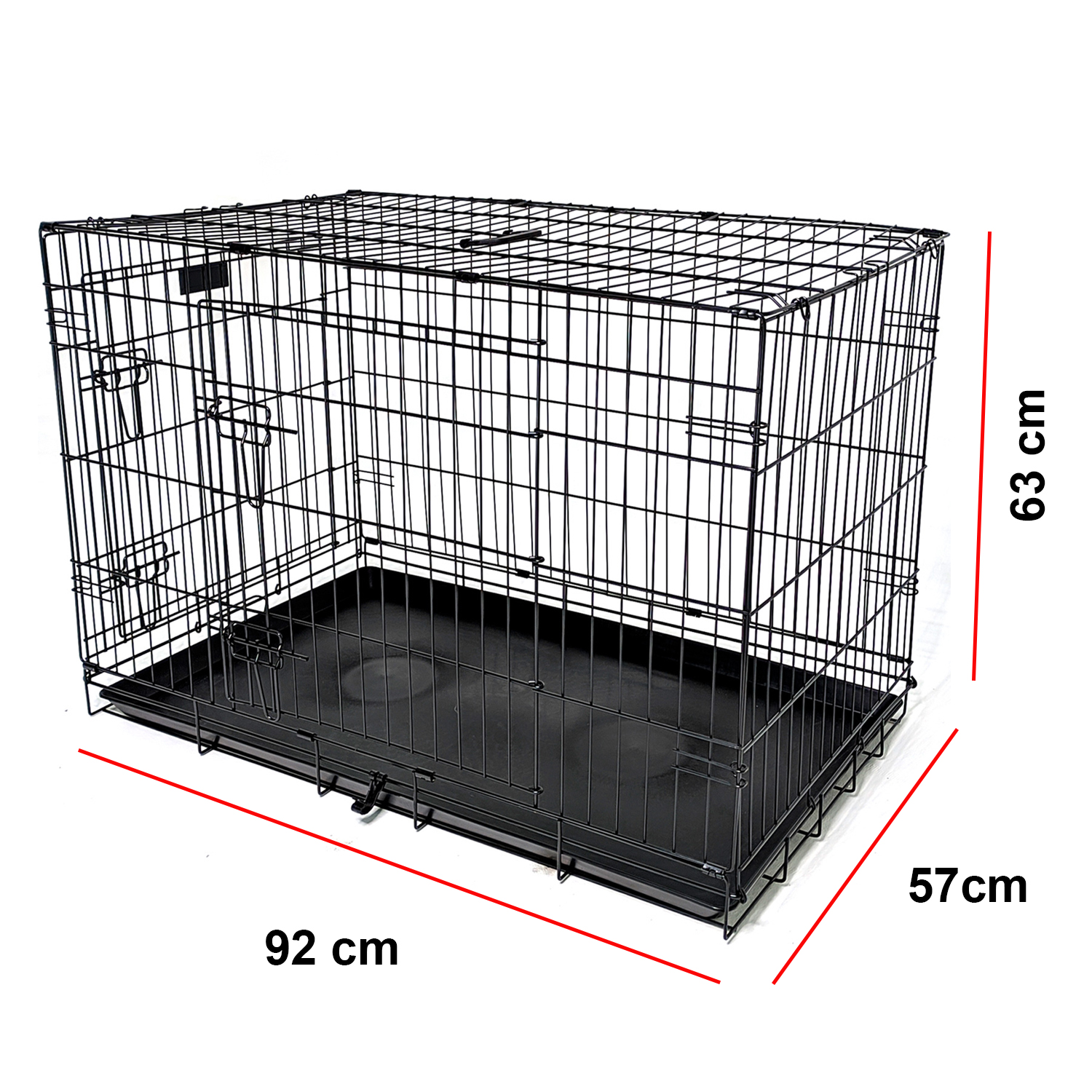 Transportadora Jaula Metalica Plegable 36 In Corral Perro Grande 92 cm