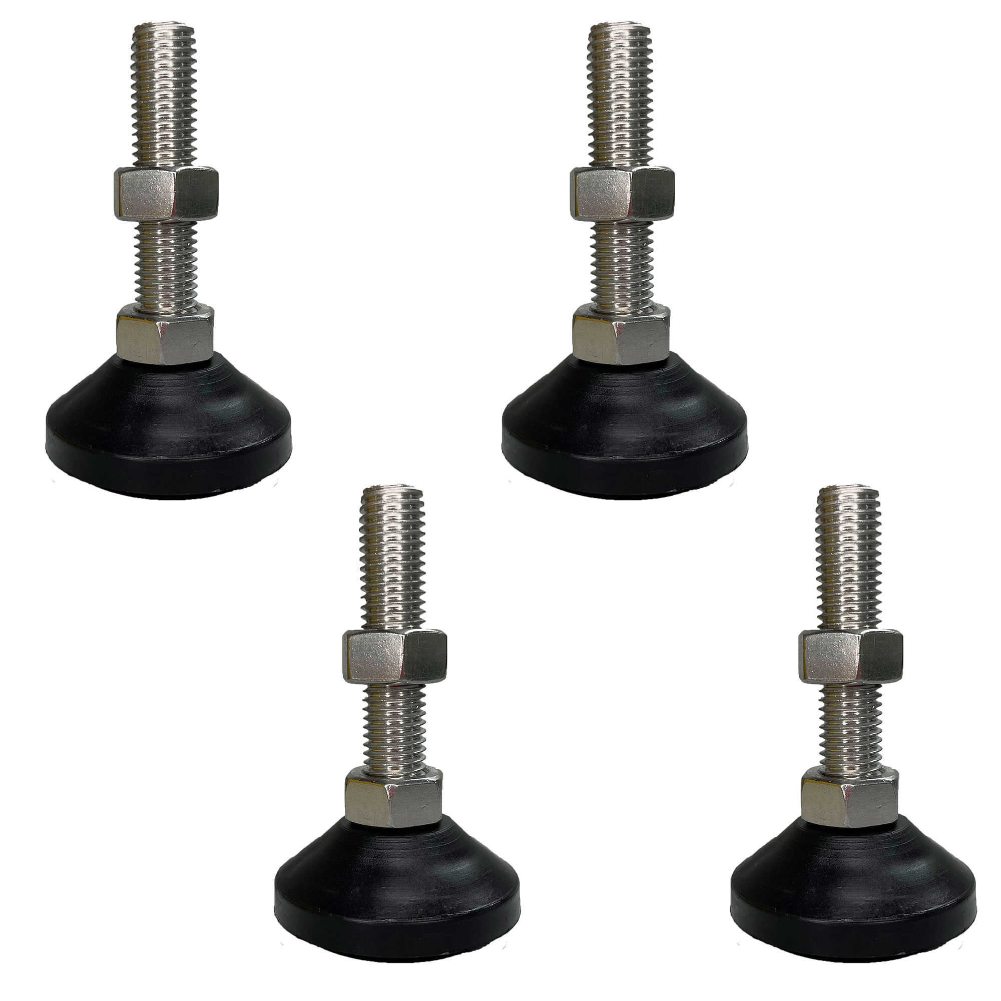 Pata Niveladora Antiderrapante Industrial M10x80 (4pzas)