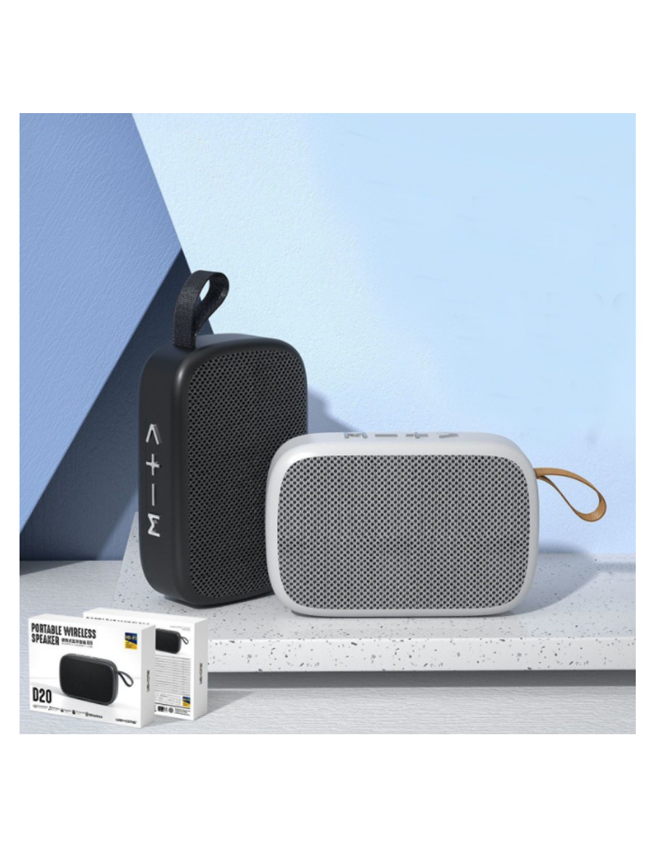 Bocina Bluetooth Inalámbrica Portátil Remax Blanca D20