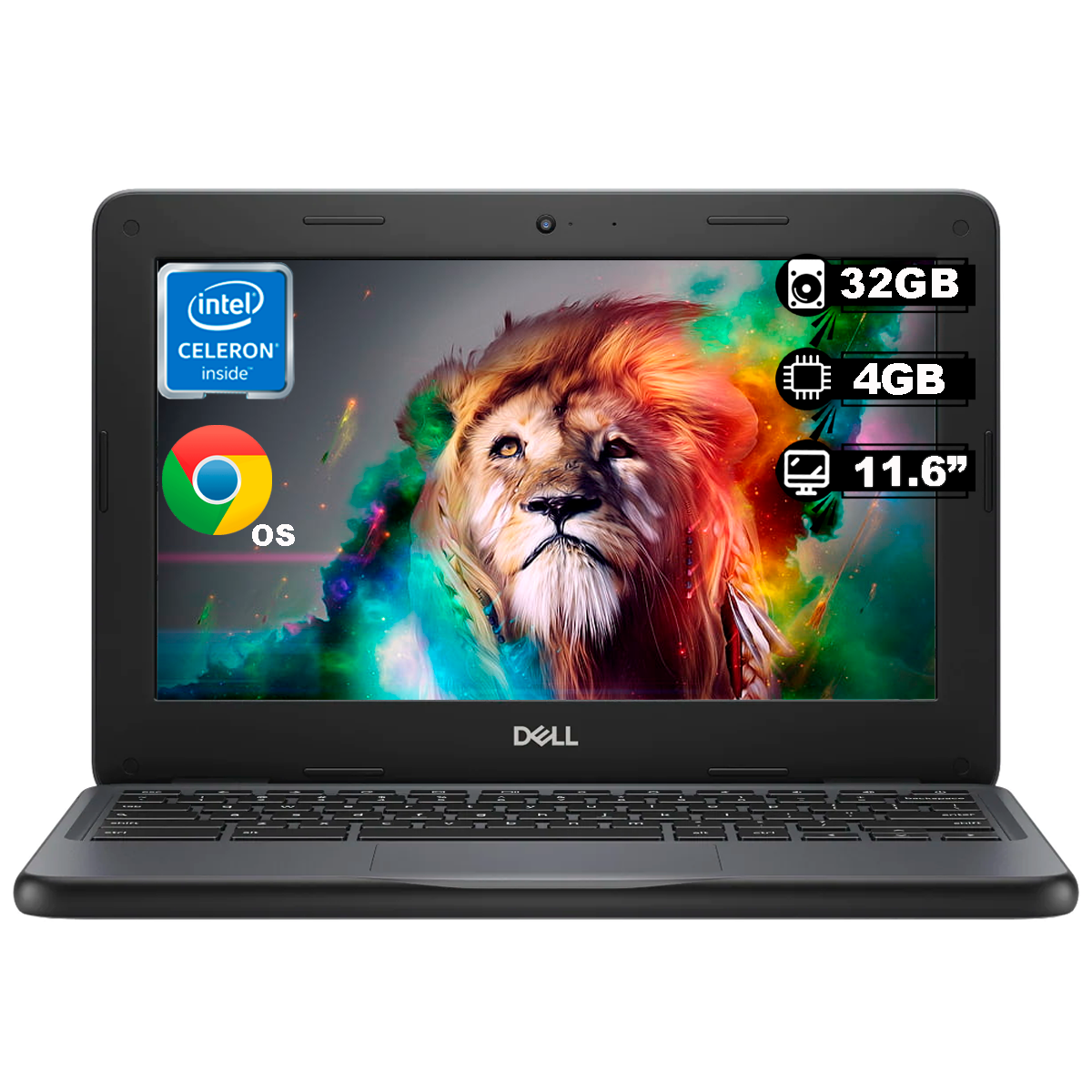 Laptop Dell Chromebook 3100 11.6 Intel Celeron N4020 Disco duro 32 GB Ram 4 GB Chrome Os Color Negro