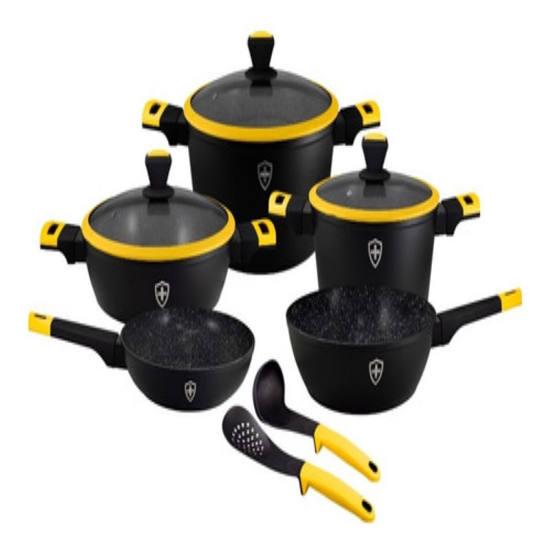 Bateria de Cocina  Swiss Silver PM10M 10 pzas -Negro