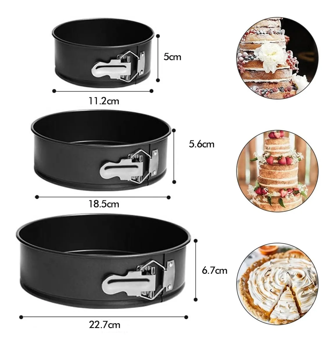 Moldes Desmontables para Tartas de Repostería