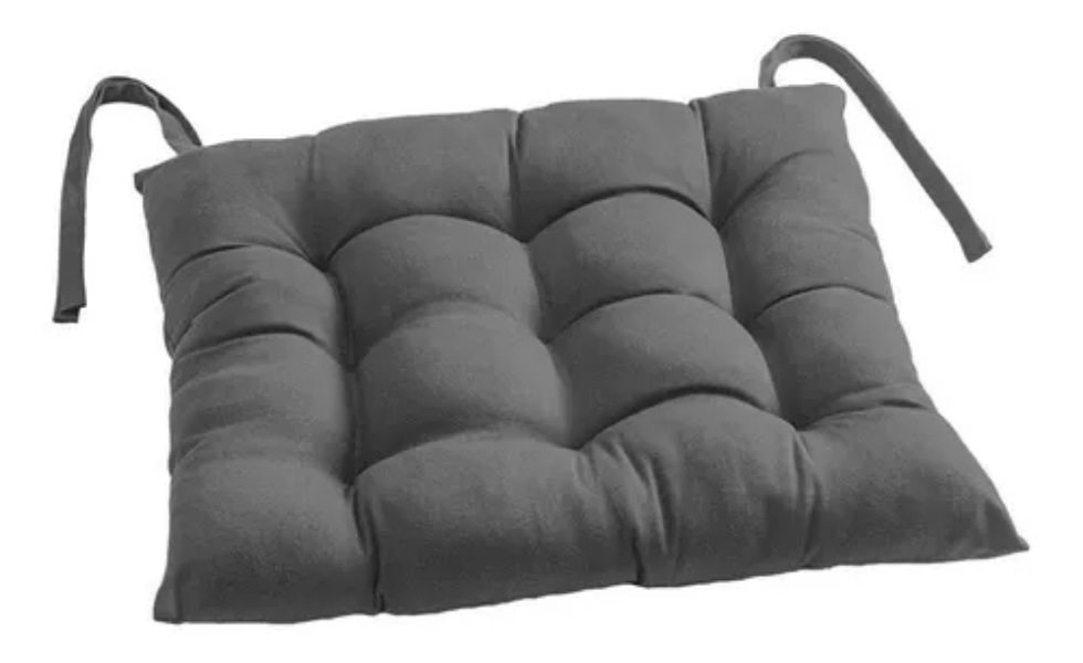 Cojines Para Sillas De Plástico Para Exteriores Gris |6 piezas