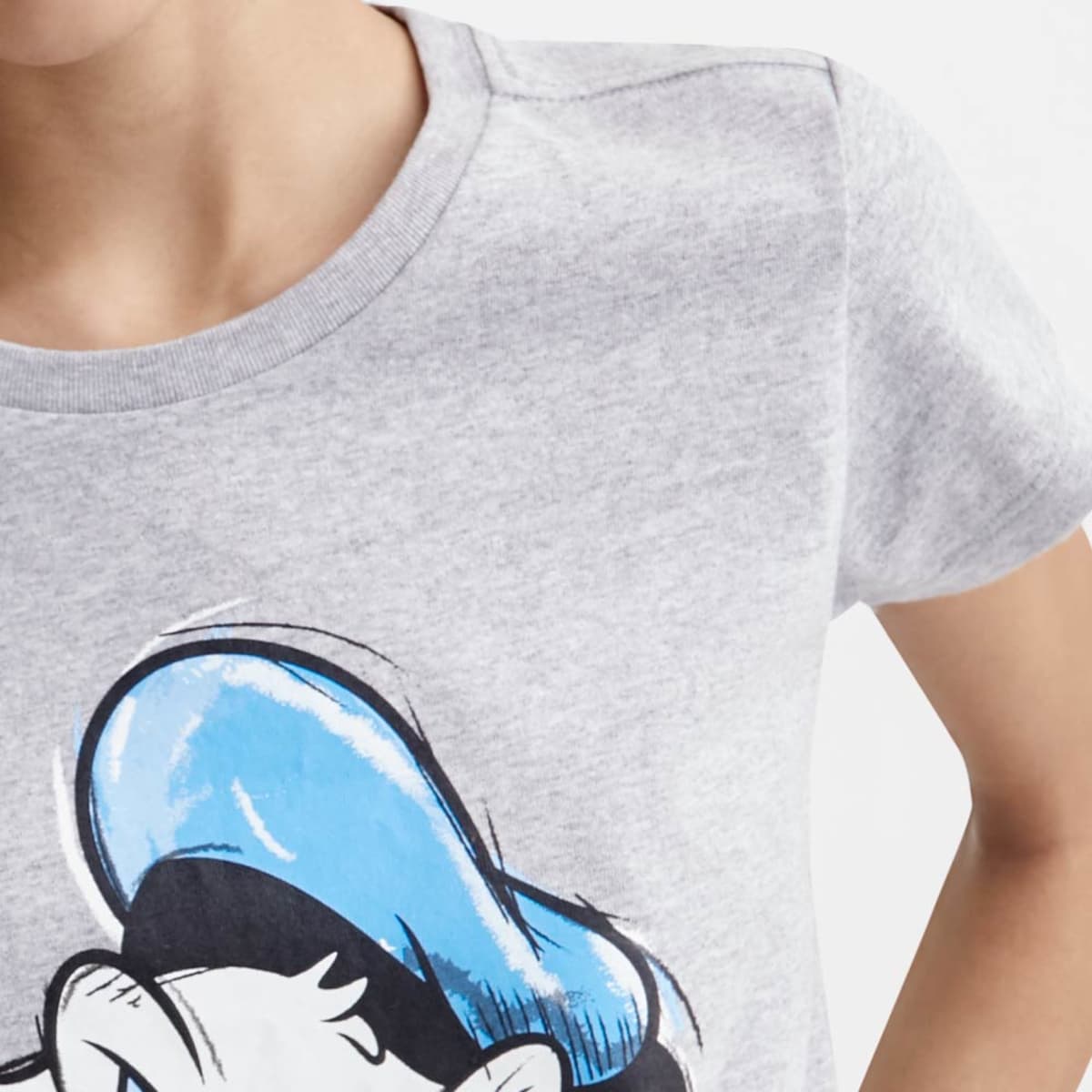 Playera para mujer de Disney, color gris, con el Pato Donald, mod. 1014988