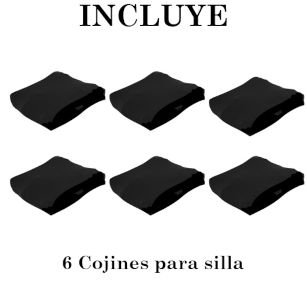 Cojines Para Sillas De Plástico Para Exteriores Gris |6 piezas