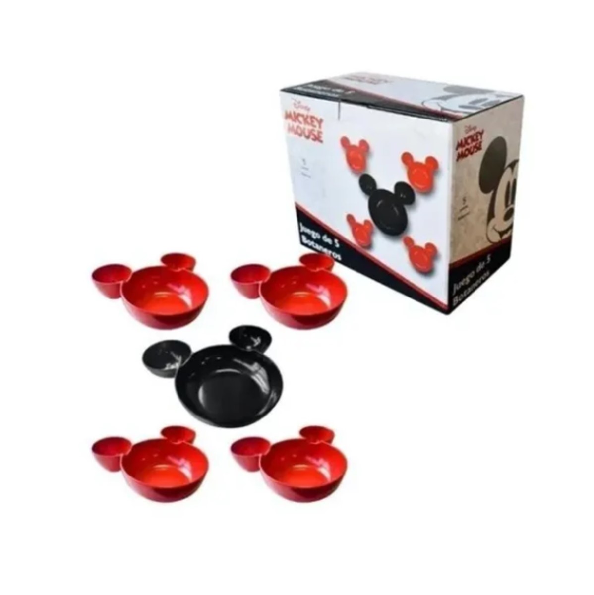 Botaneros de Mickey Mouse 5 Piezas