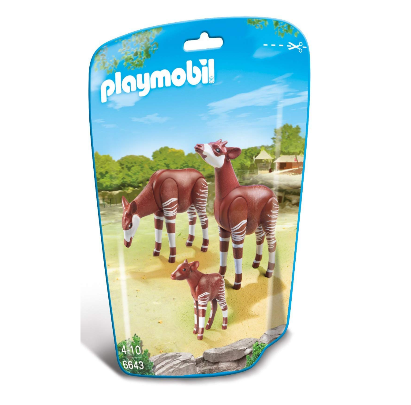 Playmobil 6643 City Life Zoo Familia de Okapis