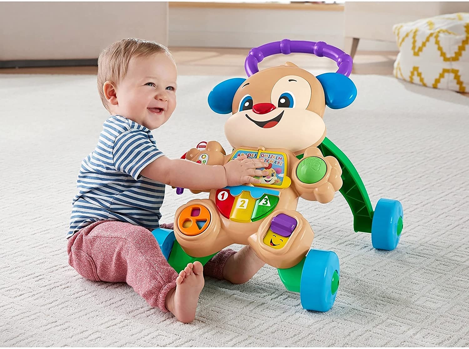 Fisher Price Ríe y Aprende Perrito Andadera de Aprendizaje