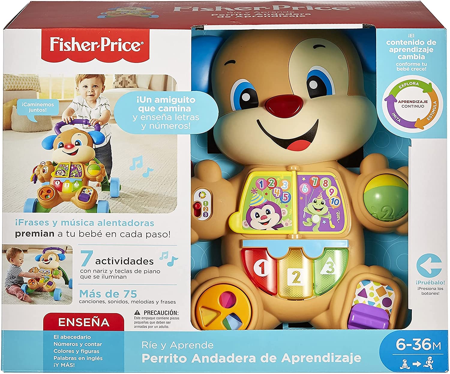 Fisher Price Ríe y Aprende Perrito Andadera de Aprendizaje