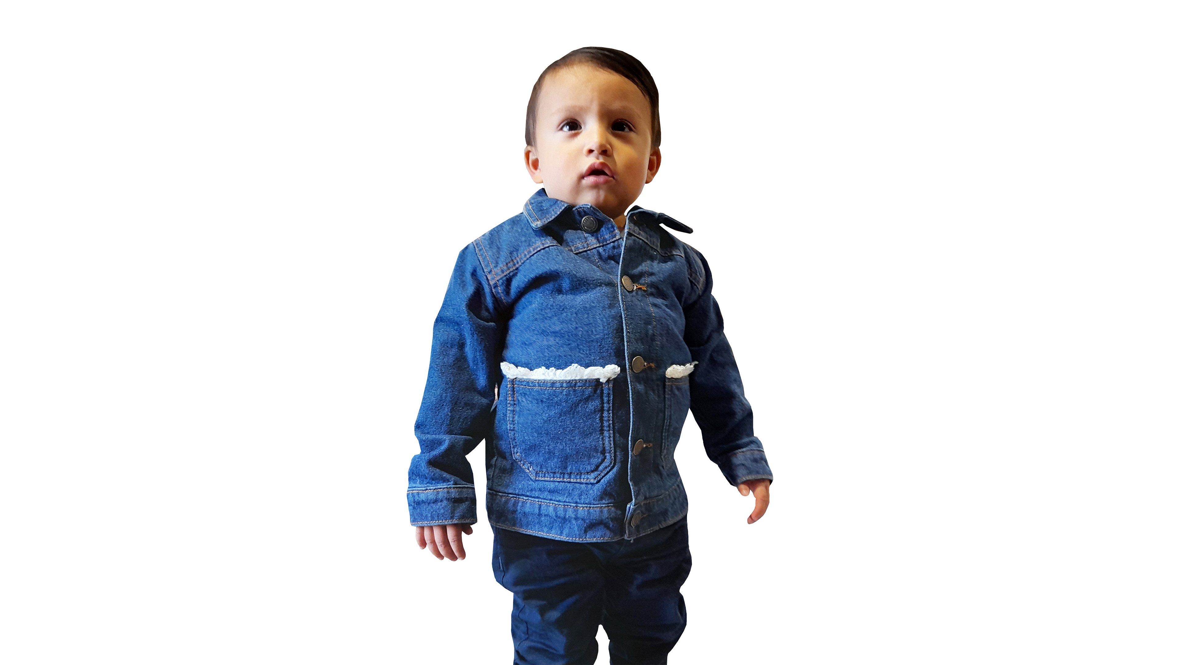 Chamarra Mezclilla Stretch con forro tipo borrega para y Bebés