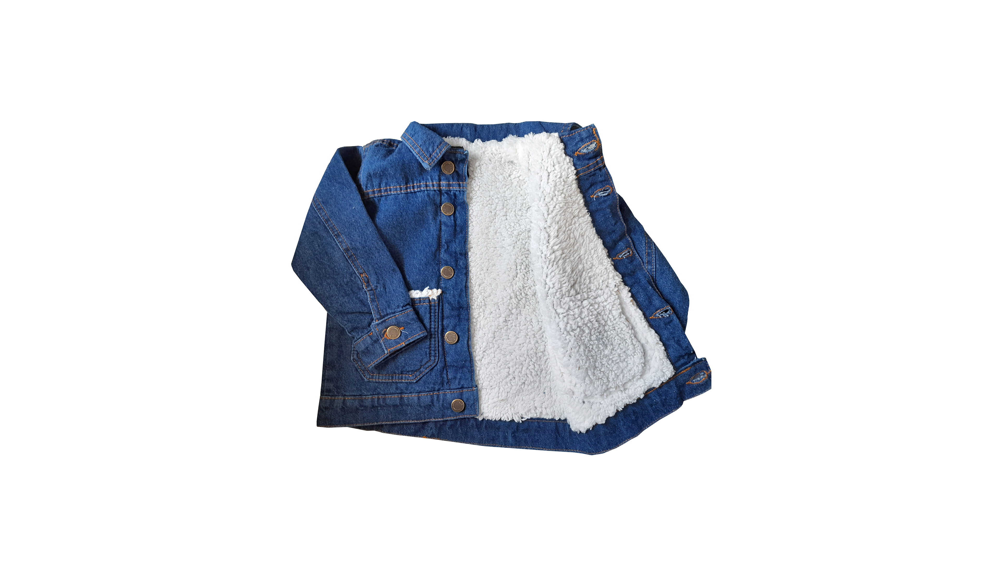 Chamarra Mezclilla Stretch con forro tipo borrega para y Bebés