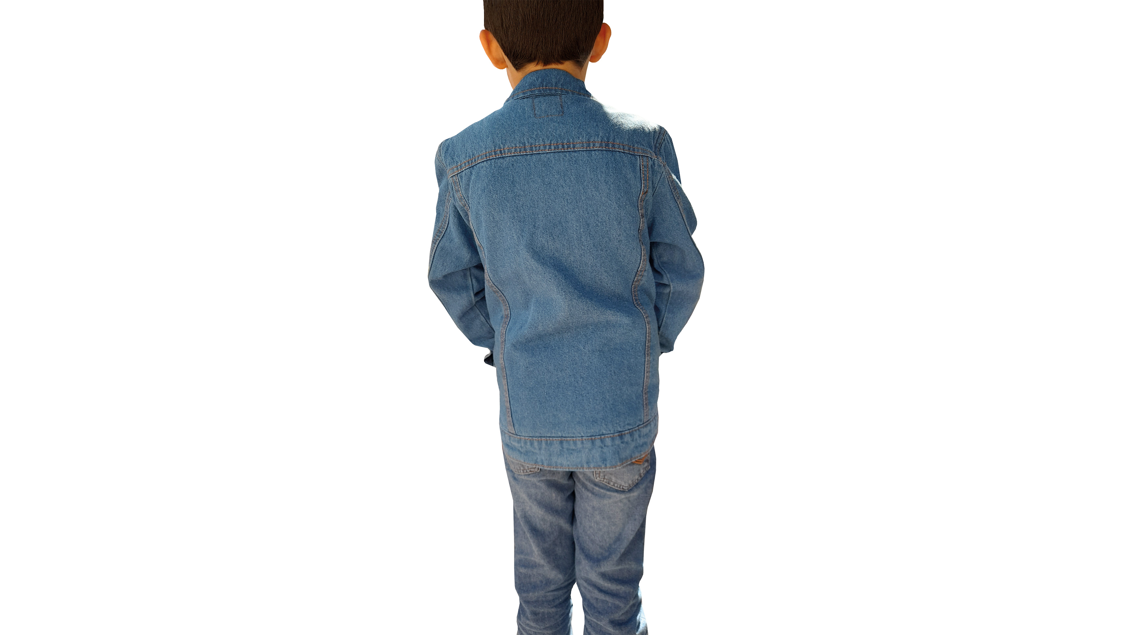 Chamarra de Mezclilla stretch con cubierta tipo borrega para Niños y Bebés