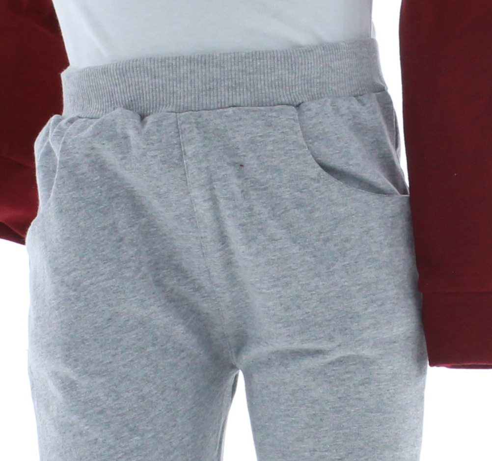 Conjunto Pants Niño Vino/Gris 2740 2 a 16 Años.