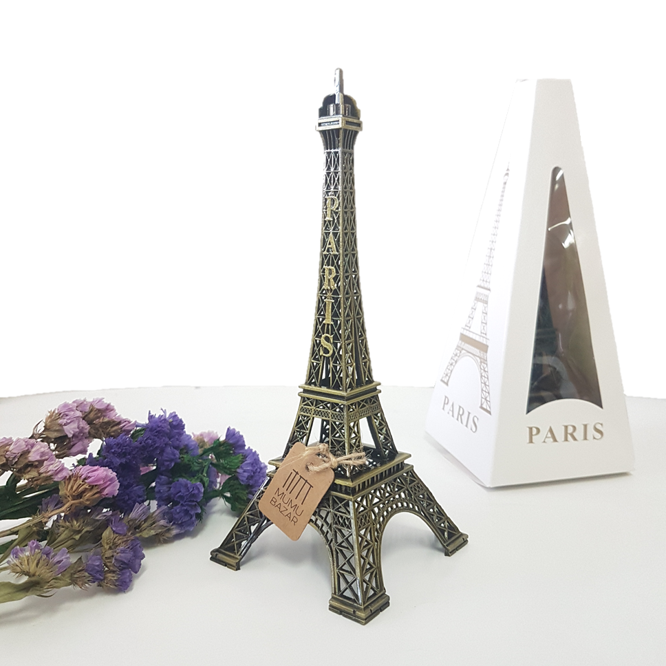 Torre Eiffel Metal Souvenir 18cm alto Francia Adorno