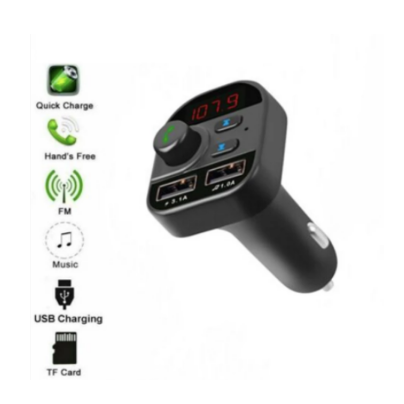 TRANSMISOR, MP3 PARA AUTO, CARGADOR INALAMBRICO MODELO:FMBT-A26