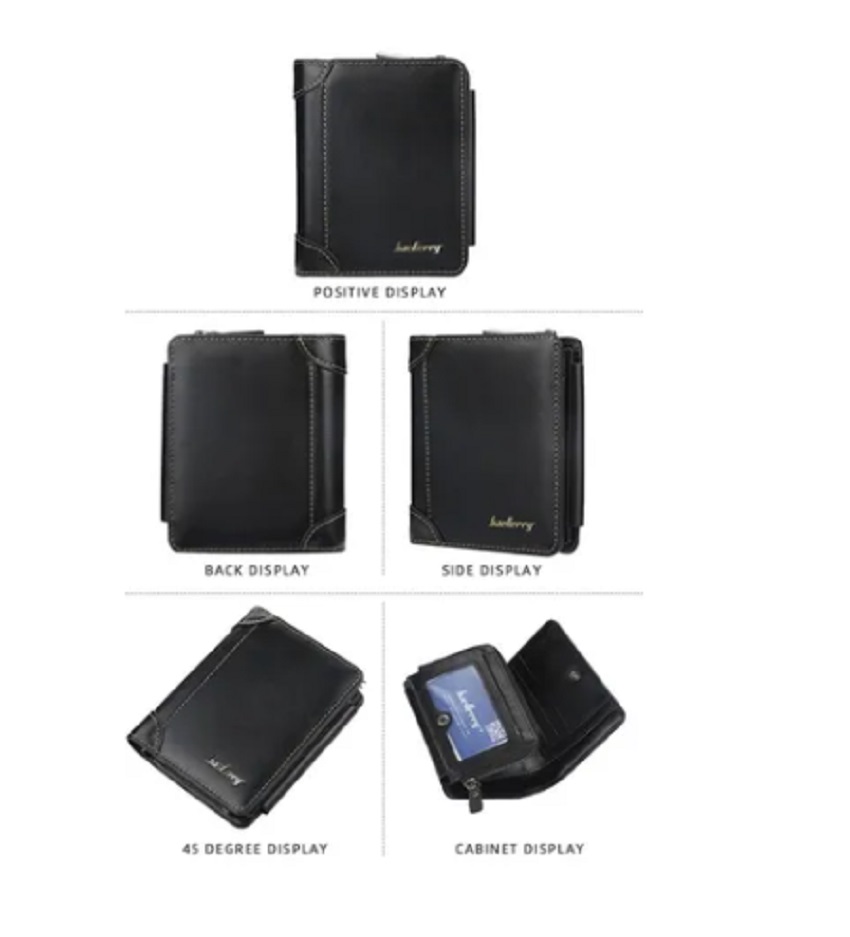 Cartera Tarjetas Billetera De Lujo Hombre Tres Carpeta