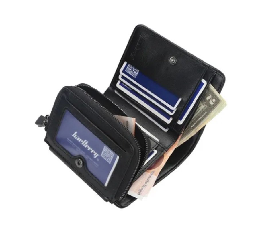 Cartera Tarjetas Billetera De Lujo Hombre Tres Carpeta