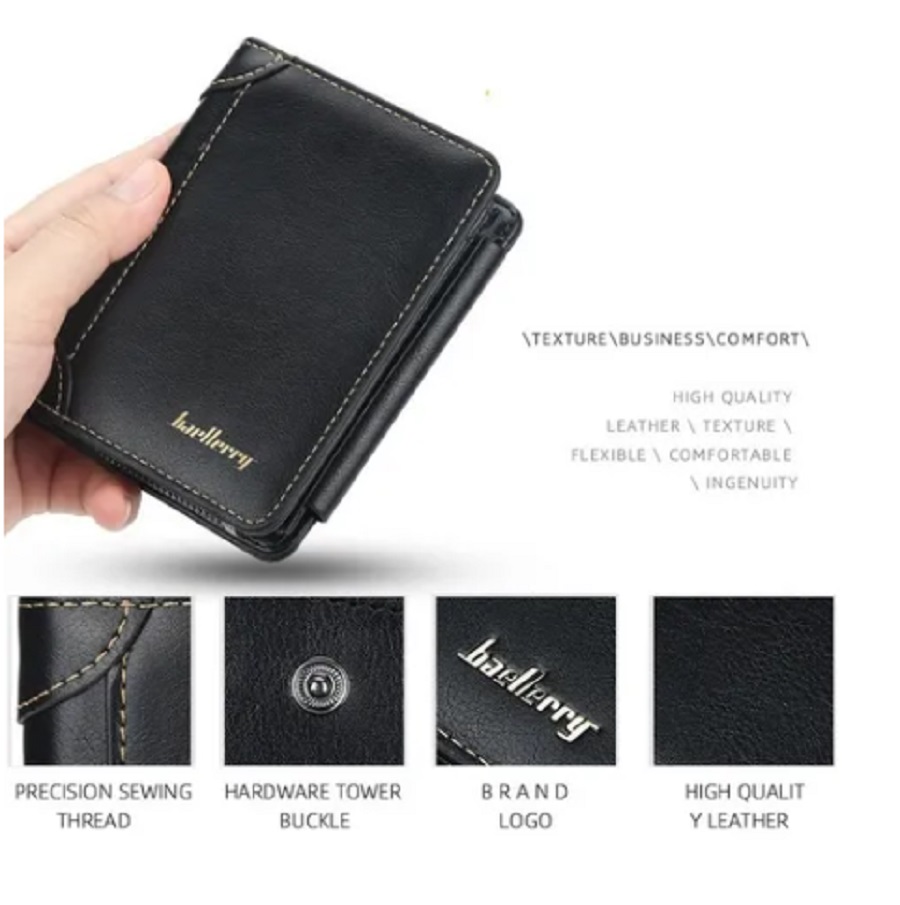 Cartera Tarjetas Billetera De Lujo Hombre Tres Carpeta