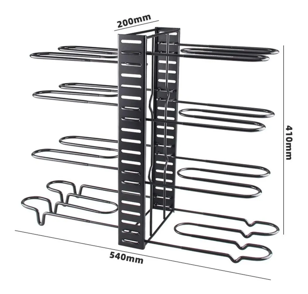 8 Estante Organizador Para Ollas Y Sartenes Ajustable Cocina