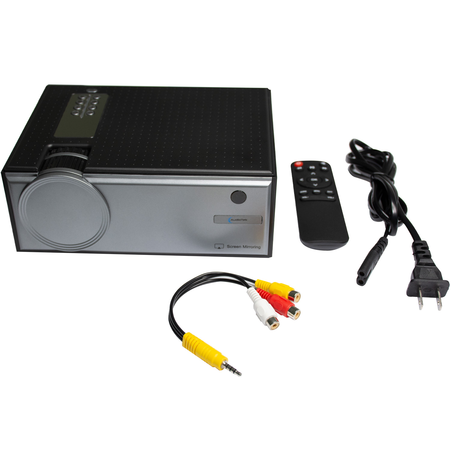 Video Proyector HD 1080P, 3500 lúmenes con altavoces duales, conexión  HDMI/USB/VGA/AV/Micro SD