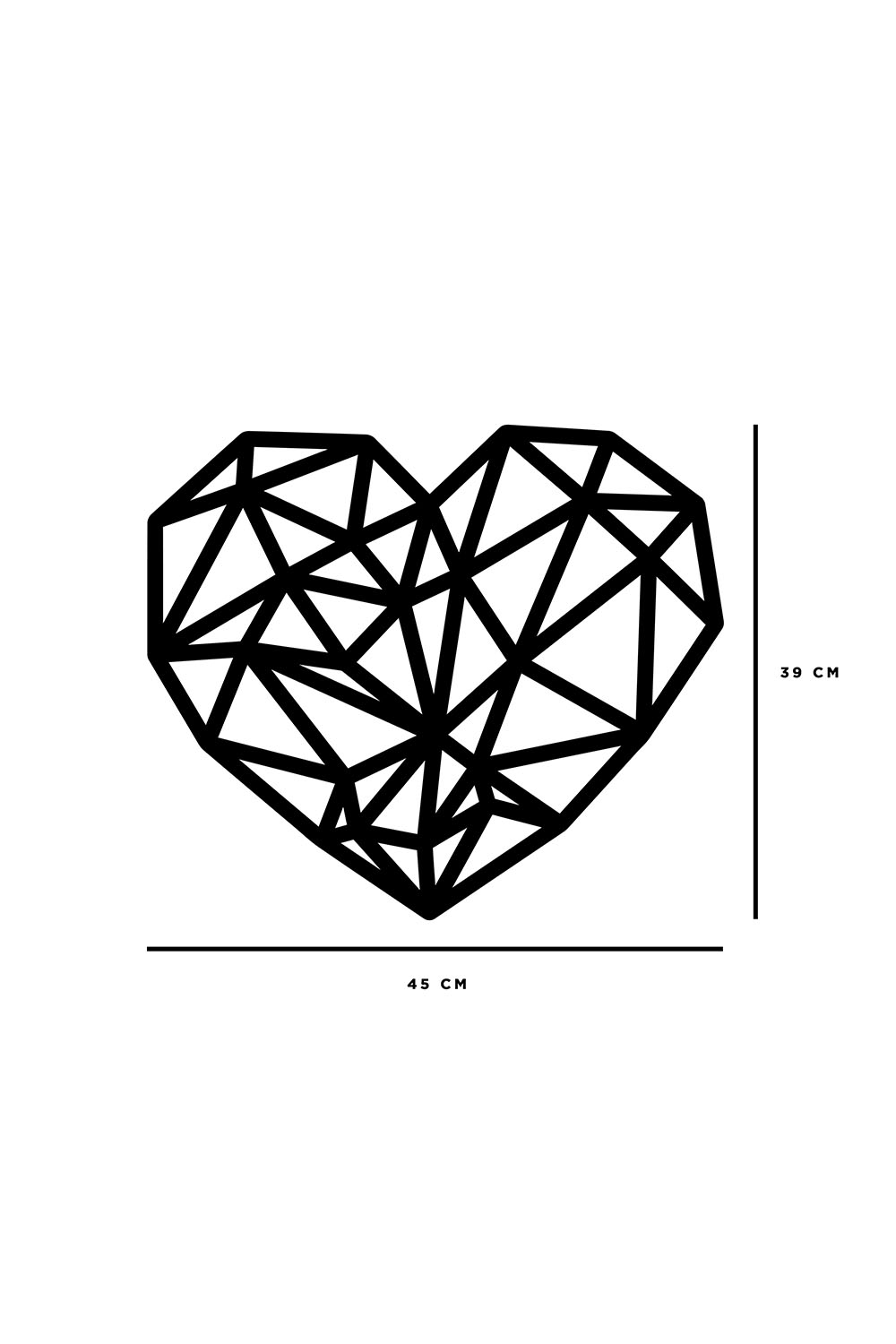 Cuadro 3d Decorativo ANGELOZANO Adorno De Pared Corazón Artesanal Mdf