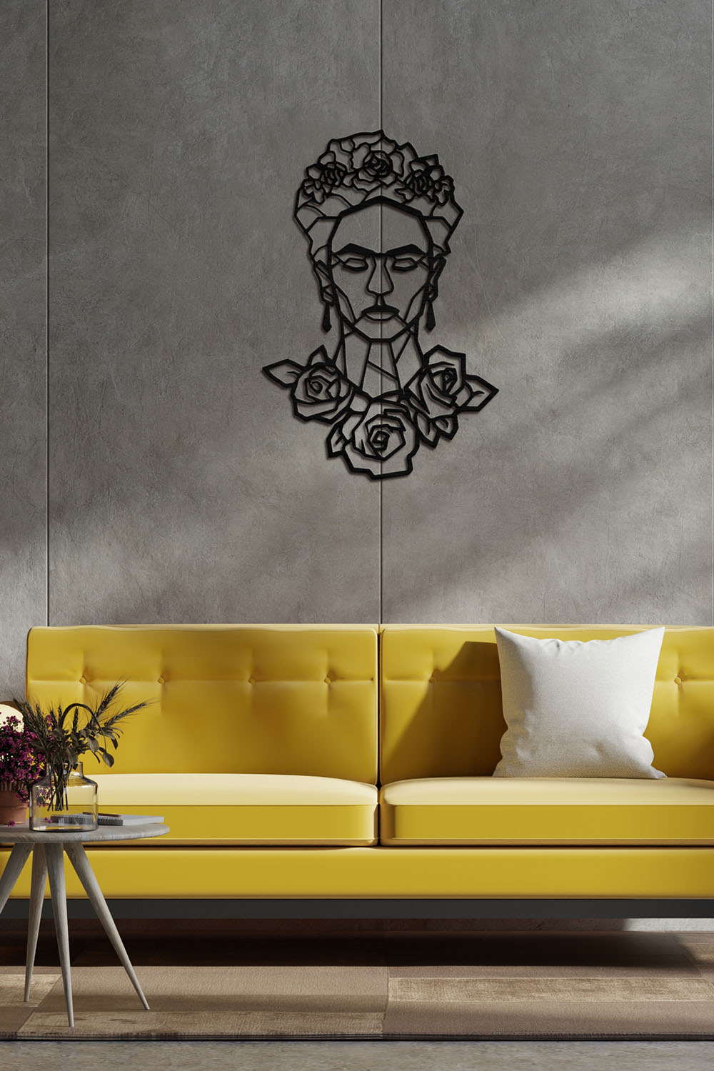 Cuadro 3d Decorativo ANGELOZANO Frida Kahlo Adorno De Pared Artesanal Mdf