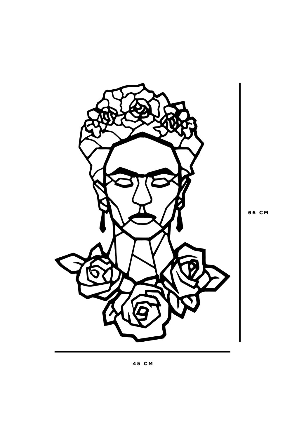 Cuadro 3d Decorativo ANGELOZANO Frida Kahlo Adorno De Pared Artesanal Mdf