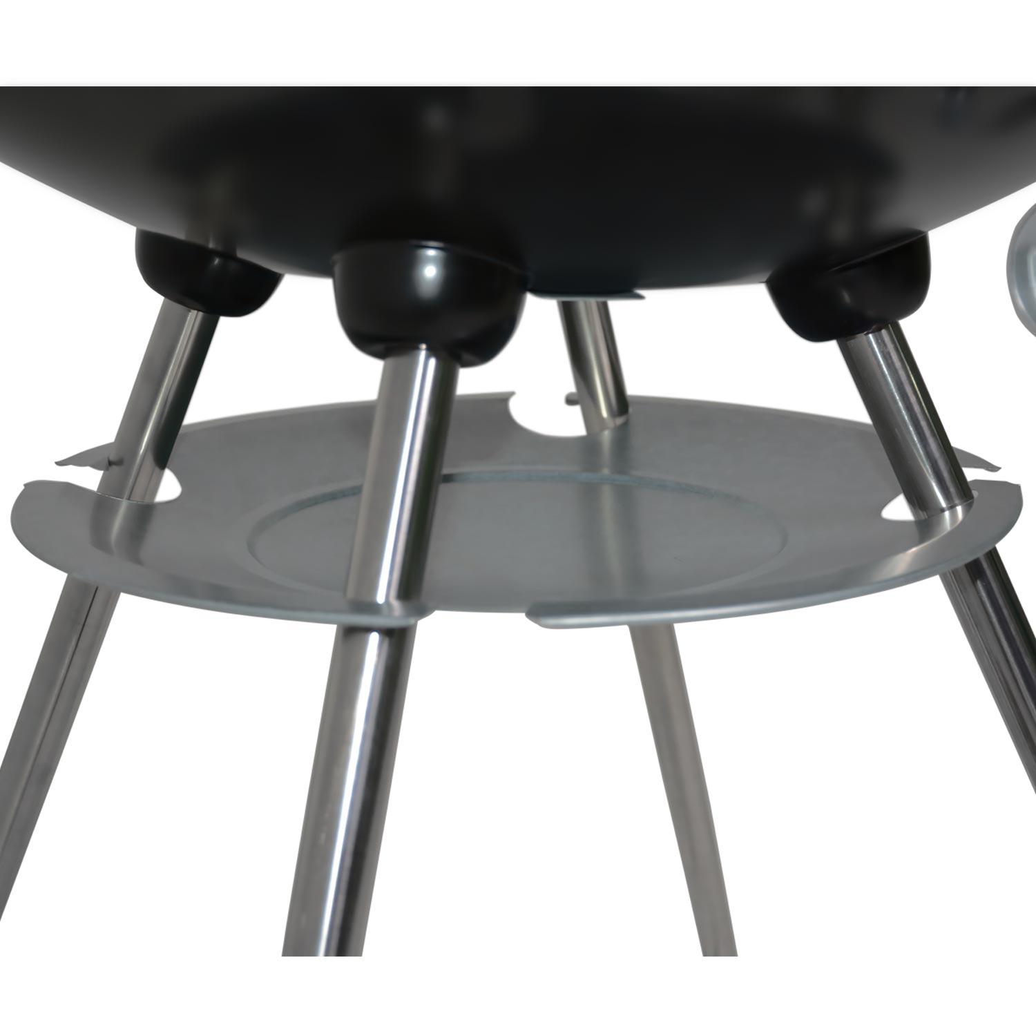 Asador de Carne Carbon Portatil 22 Pulgadas Acero Inoxidable 2 Parrillas Ruedas