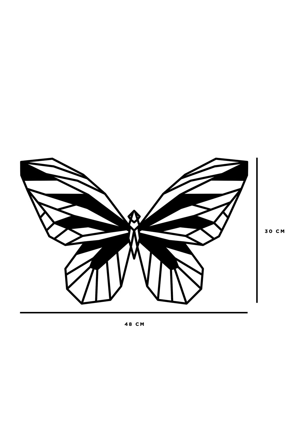 Cuadro 3d Decorativo ANGELOZANO Adorno Pared Mariposa Geométrica Mdf