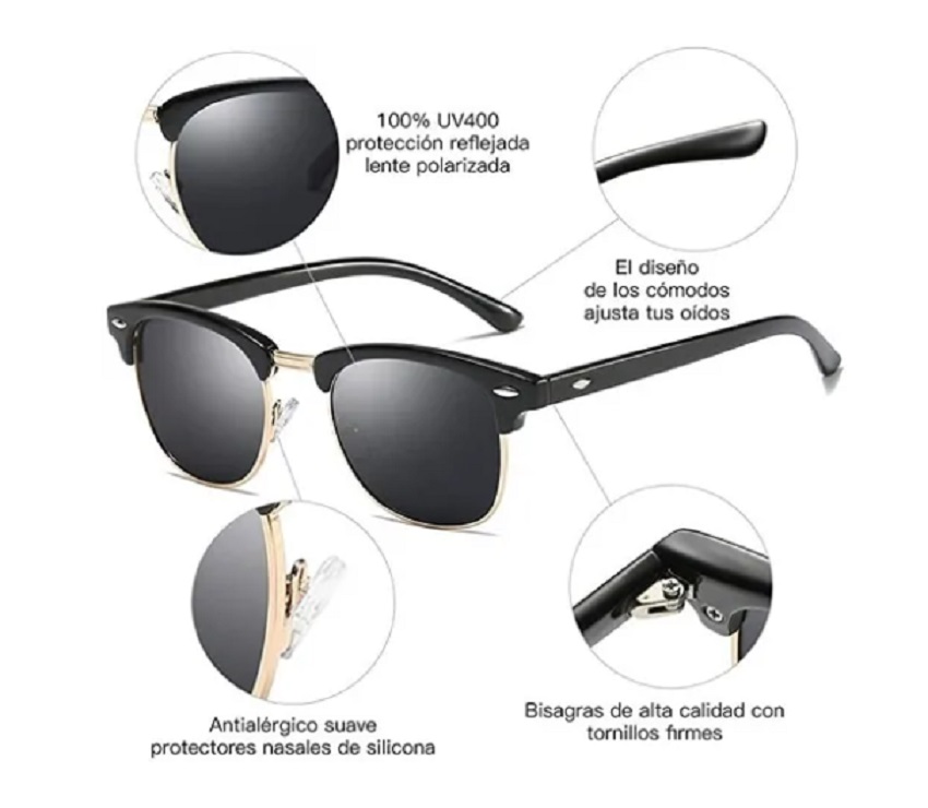 Gafas De Sol Polarizadas Semi Sin Montura Mujeres.