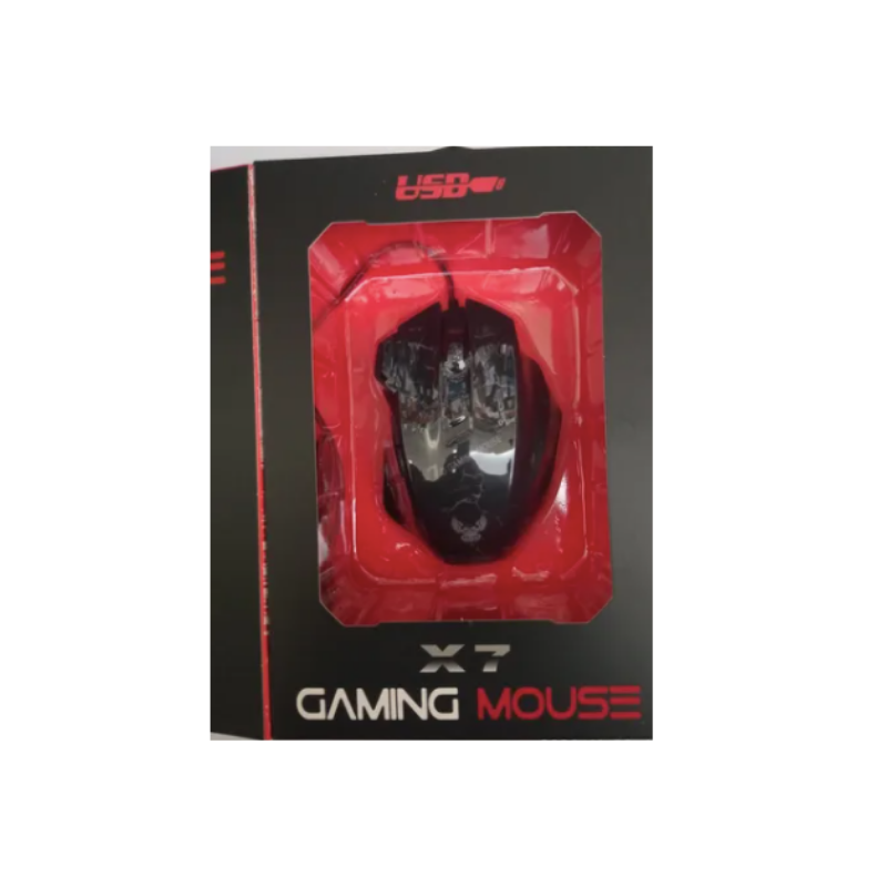 RATON MOUSE GAMER USB OPTICO 7 BOTONES 4800 DPI GAMING X7