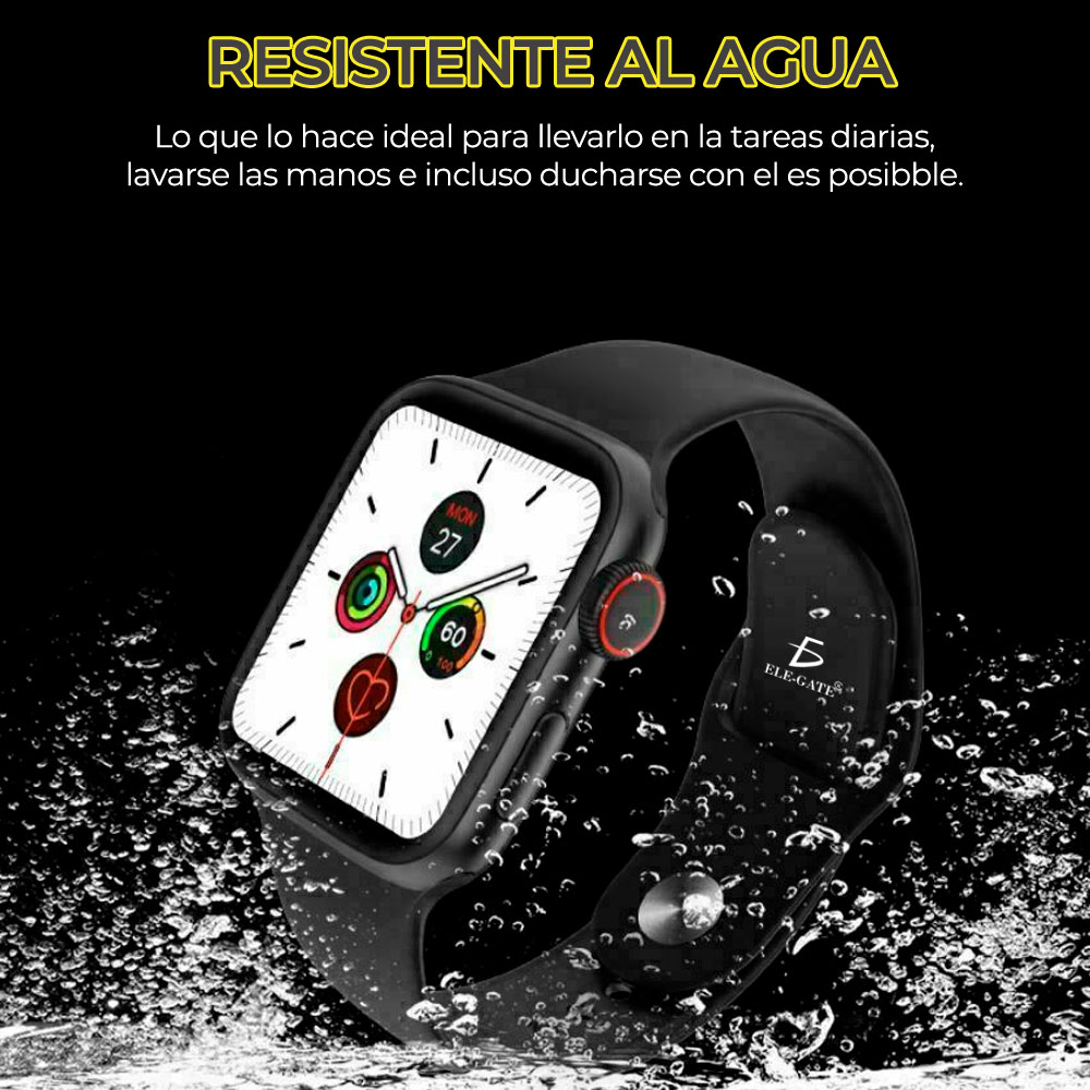 Smart Watch T500 Negro Contesta Llamadas Bluetooth - Ritmo Cardiaco - Redes sociales Favoritas.