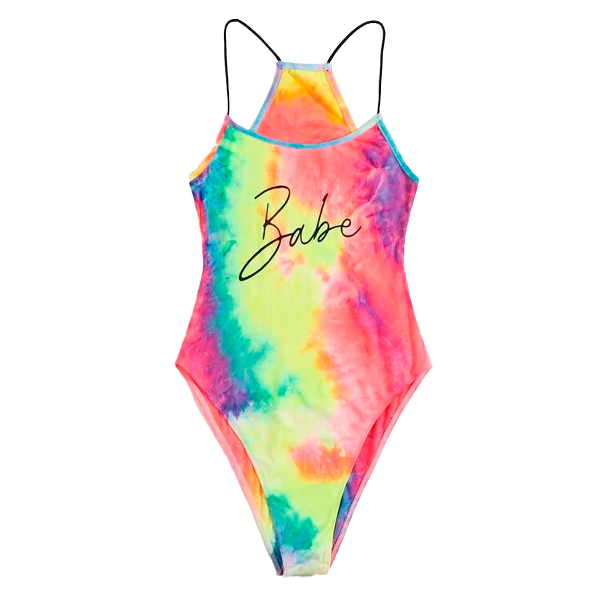 Body Pantiblusa Para Dama De Tirantes De Tie Dye Con Estampado De Letra Talla M