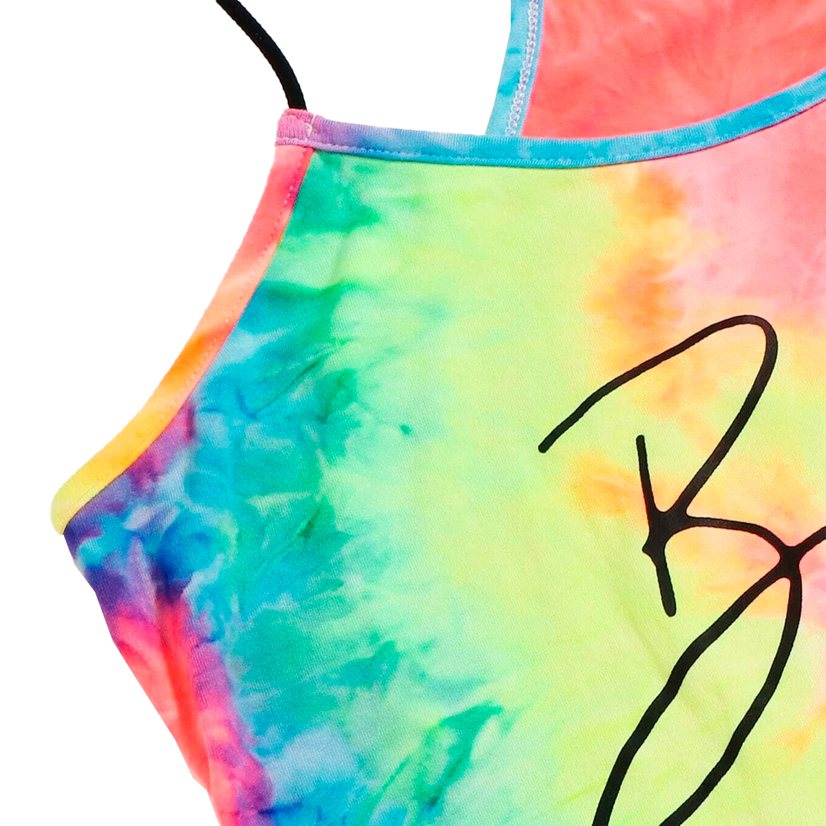 Body Pantiblusa Para Dama De Tirantes De Tie Dye Con Estampado De Letra Talla M