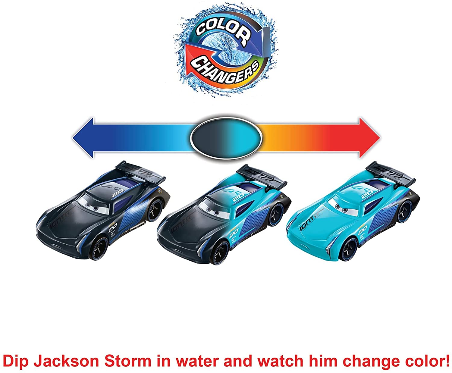 Cars Disney Pixar Jackson Storm Color Changer Escala 1:55 