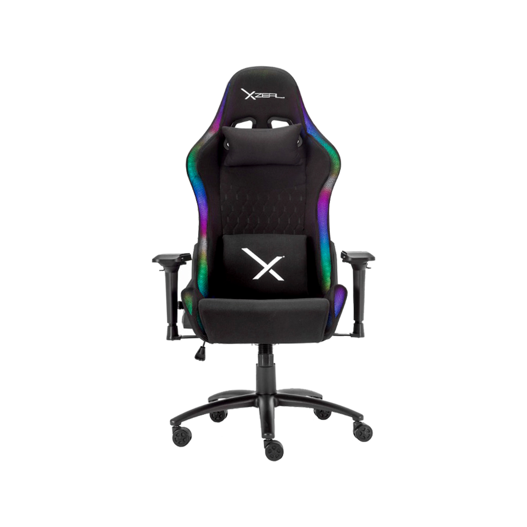 Xzeal Gaming SILLA GAMER XZEAL RGB XZ15 NEGR O SOPORTE LUMBAR/SUPERIOR