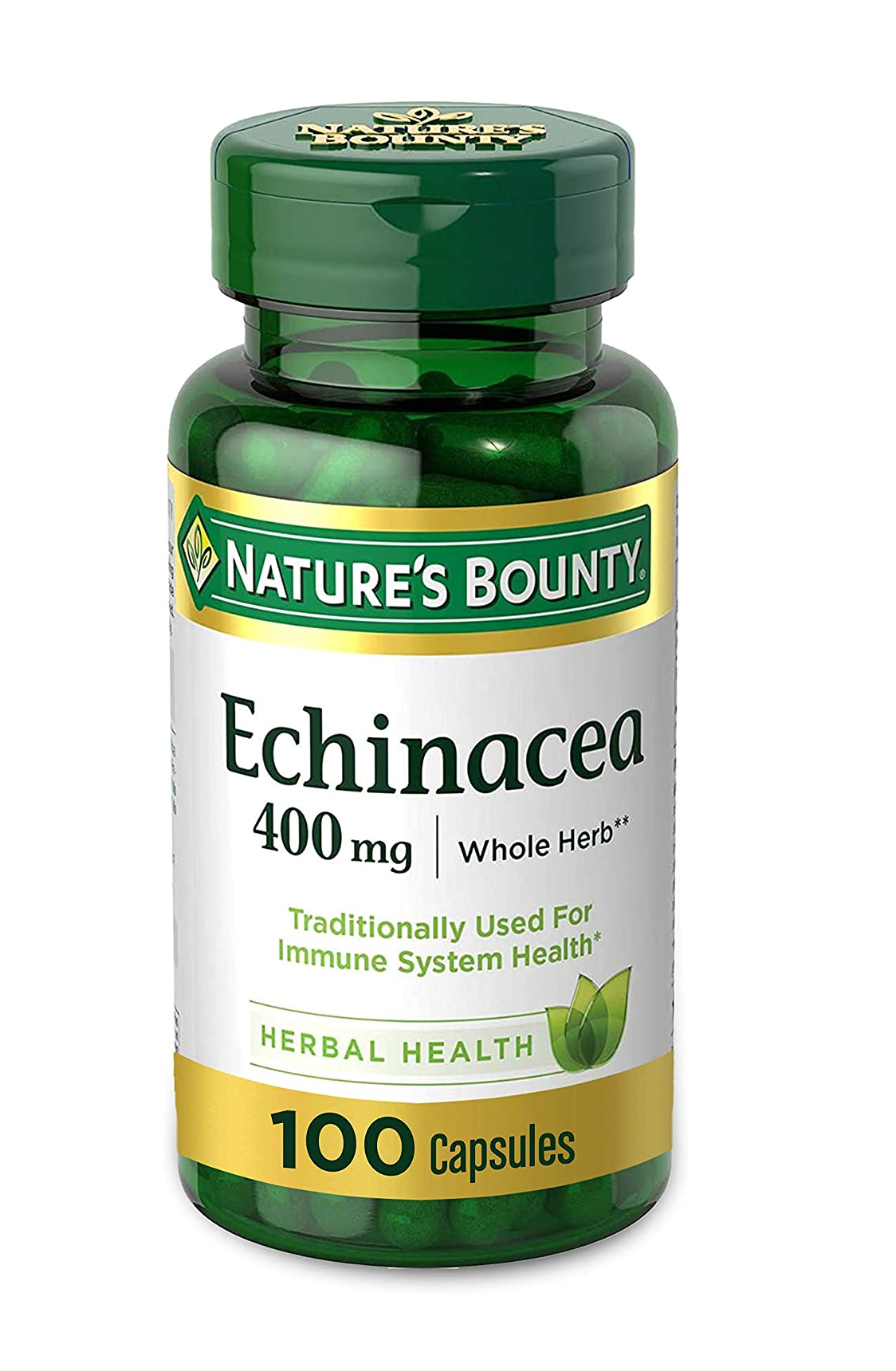  Echinacea 400 mg suplemento herbal 100 capsulas 1.76 Onzas