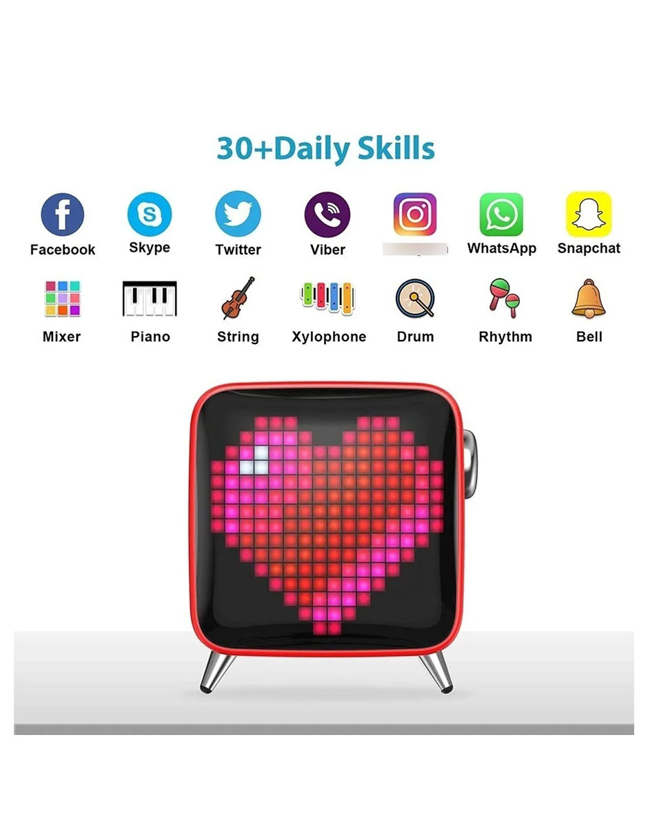 Altavoz Bluetooth Portátil Divoom Inteligente Led Animación.