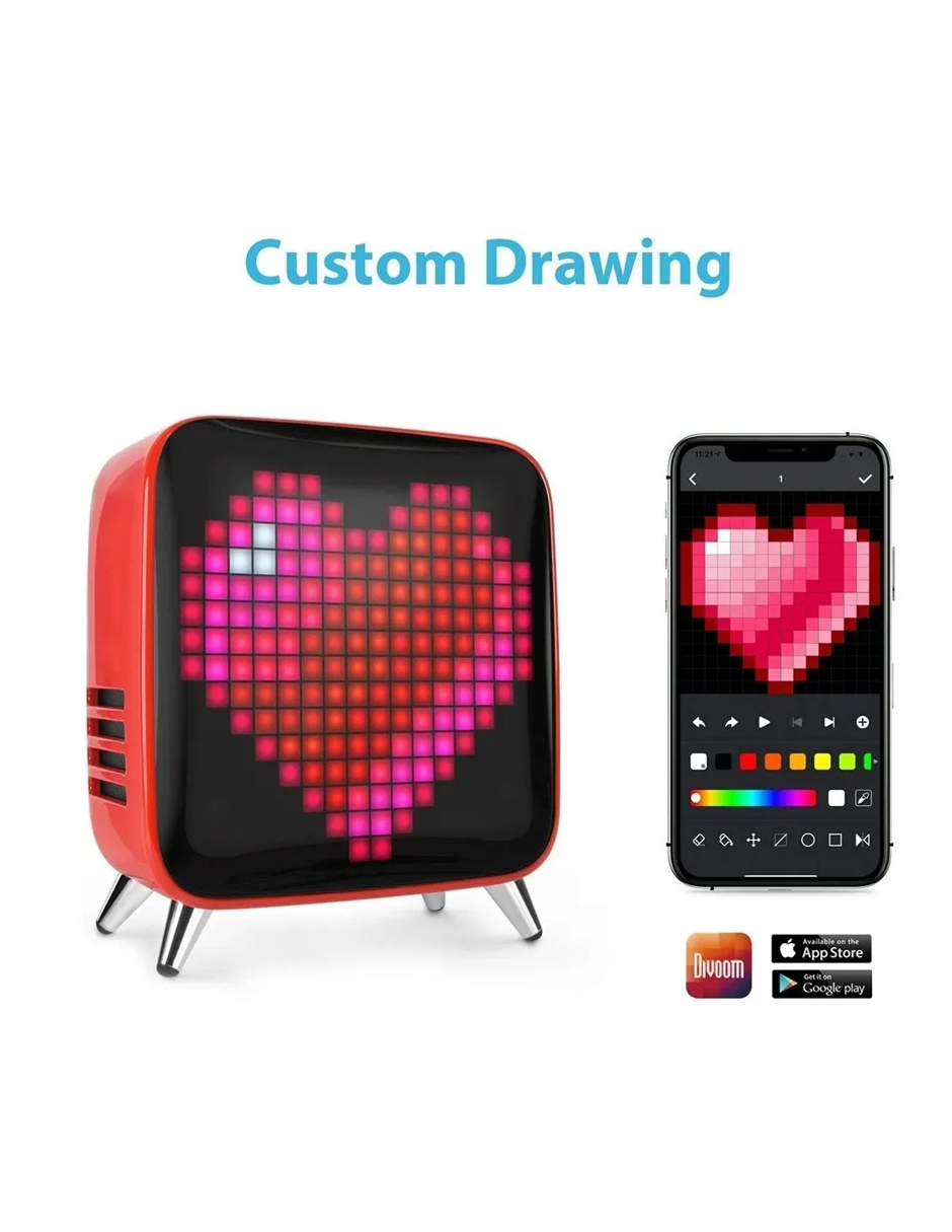 Altavoz Bluetooth Portátil Divoom Inteligente Led Animación.