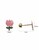 Broquel de tulipán rosa esmaltado en 10k, ideal para niña - Mancini Joyas