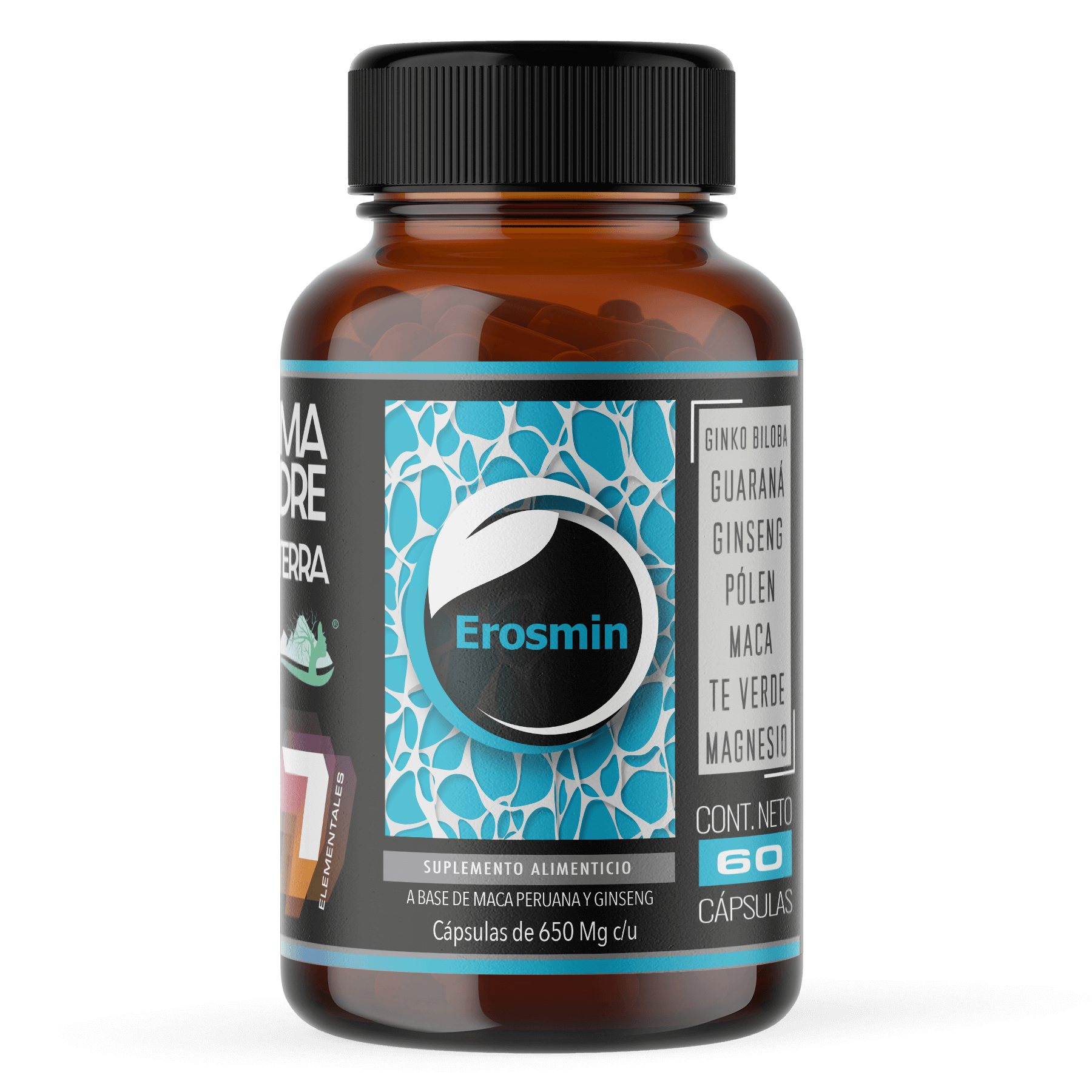 Erosmin 60 Maca Guarana Ginseng Polen Magnesio Prostata Sana