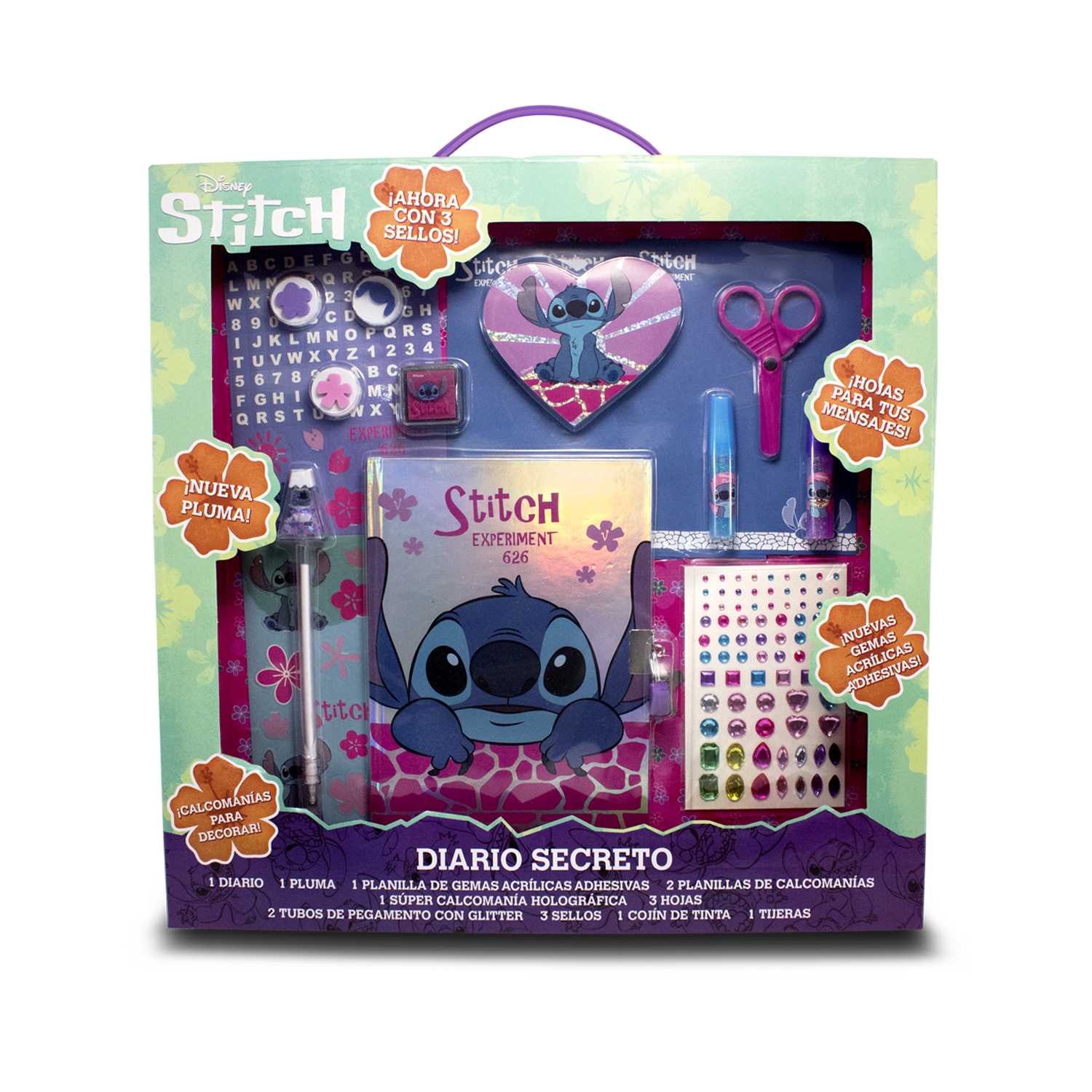 Diario secreto Stitch para niñas colorear