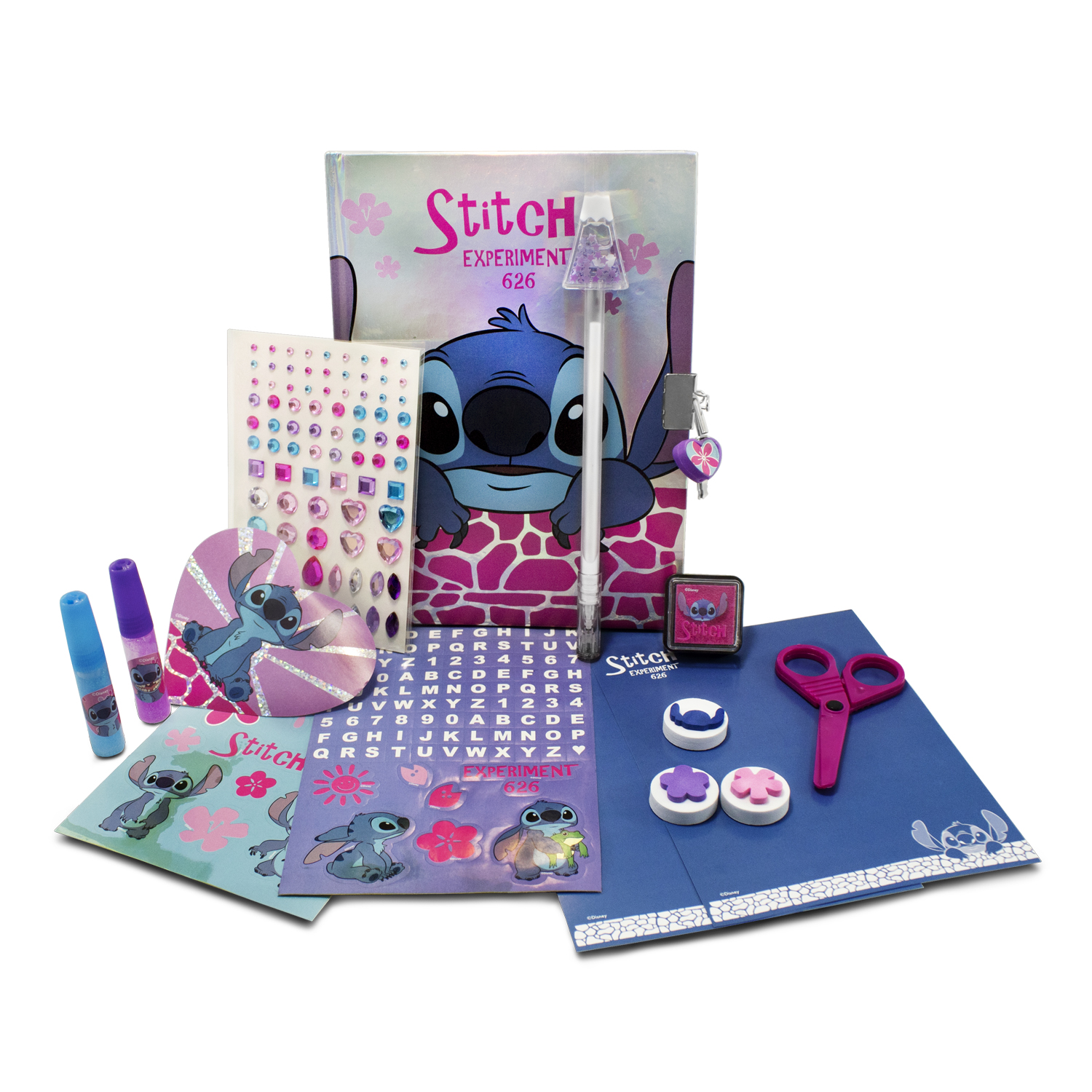 Diario secreto Stitch para niñas colorear