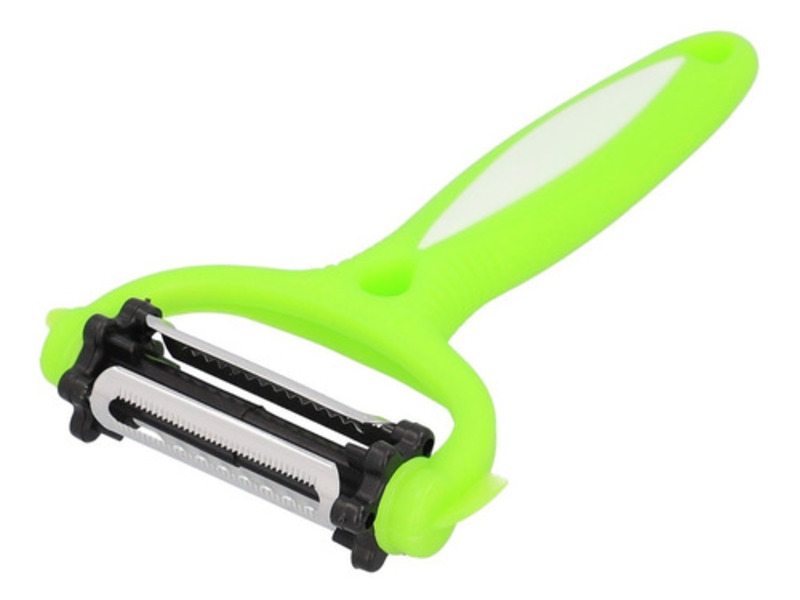 Pelador De Verduras 3 En 1 Rallador Manual Frutas Verde /e