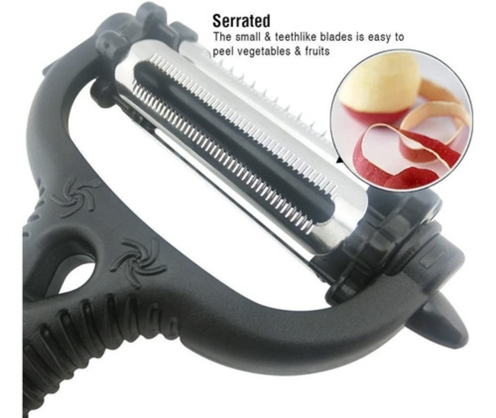 Pelador De Verduras 3 En 1 Rallador Manual Frutas Verde /e