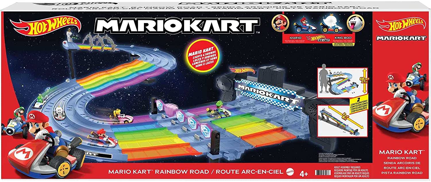 Hot Wheels Pista Mario Kart Senda Arcoíris - Pistas De Carreras