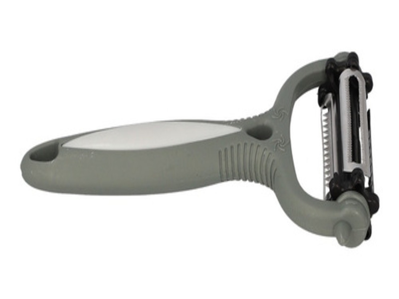 Pelador De Verduras 3 En 1 Rallador Manual Frutas Gris /e